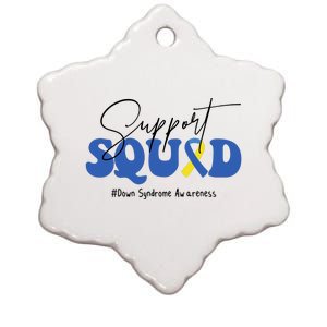 Support Squad Down Syndrome Awareness Month Ceramic Star Ornament