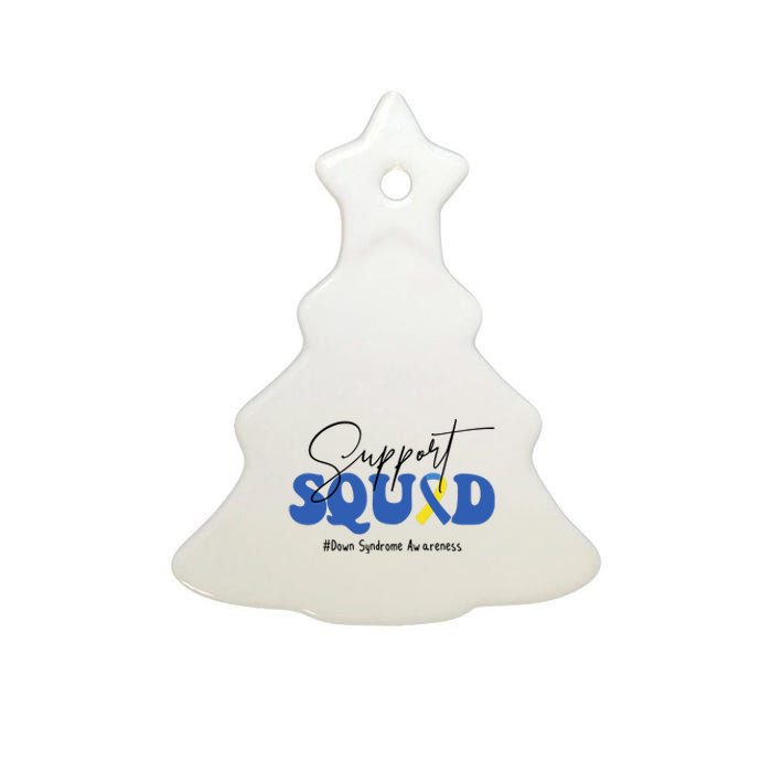 Support Squad Down Syndrome Awareness Month Ceramic Tree Ornament