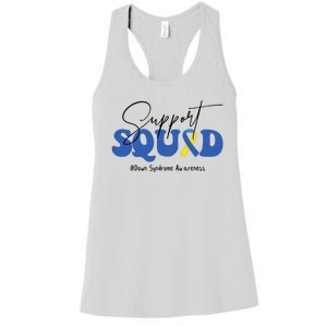 Support Squad Down Syndrome Awareness Month Women's Racerback Tank