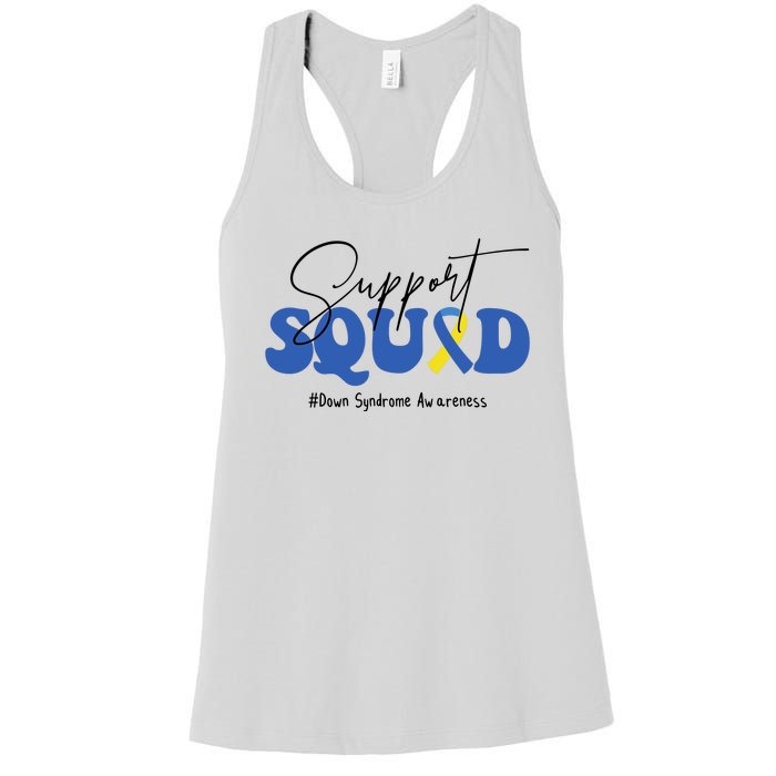 Support Squad Down Syndrome Awareness Month Women's Racerback Tank