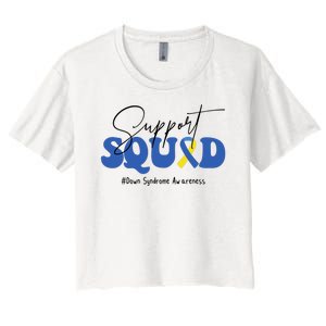 Support Squad Down Syndrome Awareness Month Women's Crop Top Tee