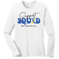 Support Squad Down Syndrome Awareness Month Ladies Long Sleeve Shirt