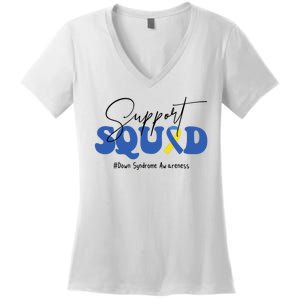 Support Squad Down Syndrome Awareness Month Women's V-Neck T-Shirt