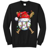 Santa Sports Design For Christmas Baseball Player Tall Sweatshirt