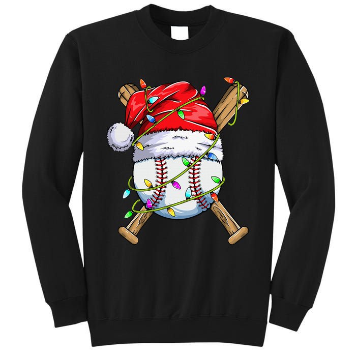 Santa Sports Design For Christmas Baseball Player Tall Sweatshirt