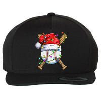 Santa Sports Design For Christmas Baseball Player Wool Snapback Cap