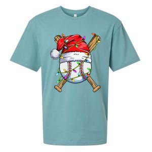 Santa Sports Design For Christmas Baseball Player Sueded Cloud Jersey T-Shirt