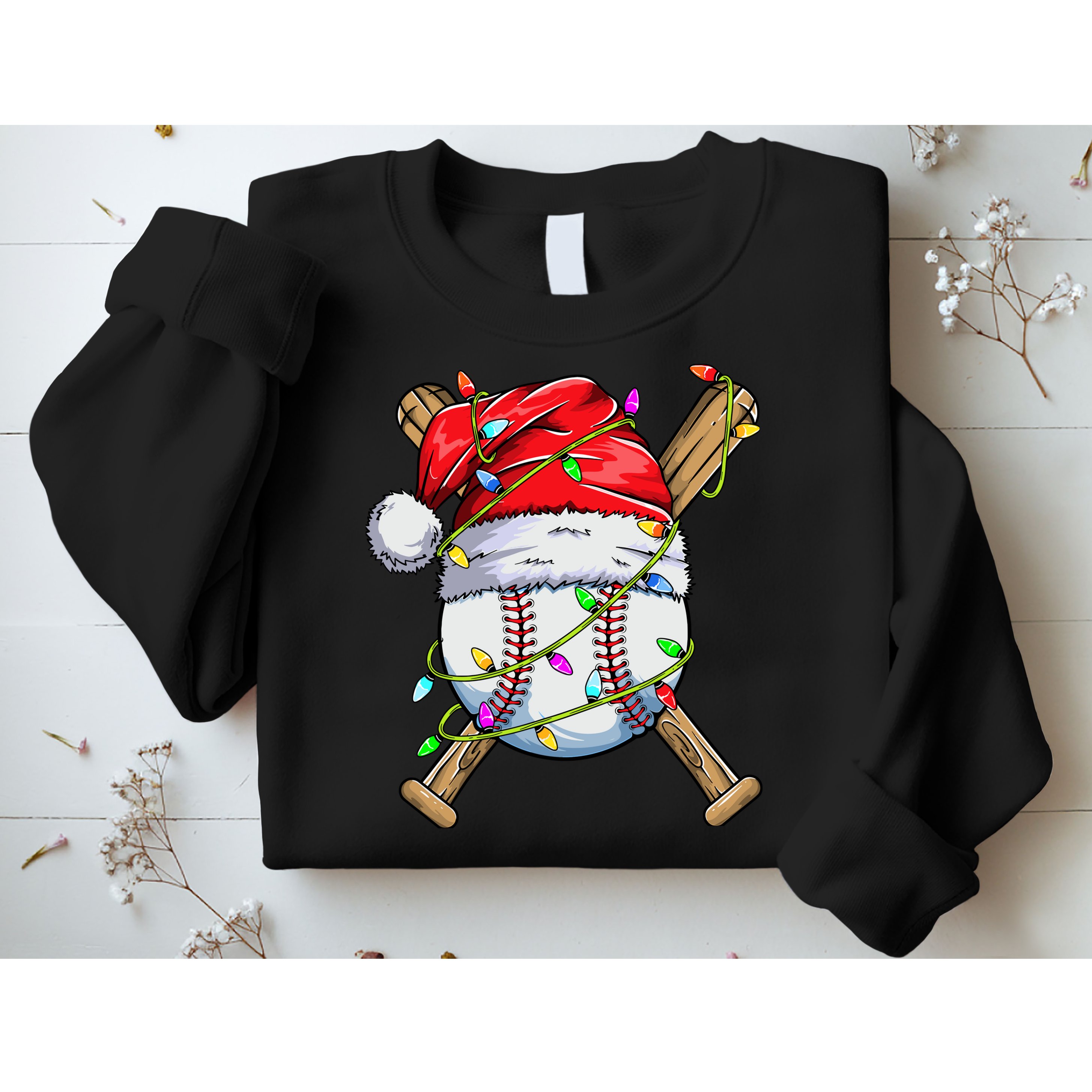 Santa Sports Design For Boy Christmas Baseball Player Sweatshirt