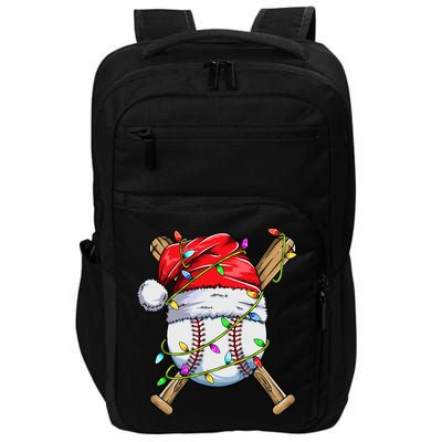 Santa Sports Design For Boy Christmas Baseball Player Impact Tech Backpack