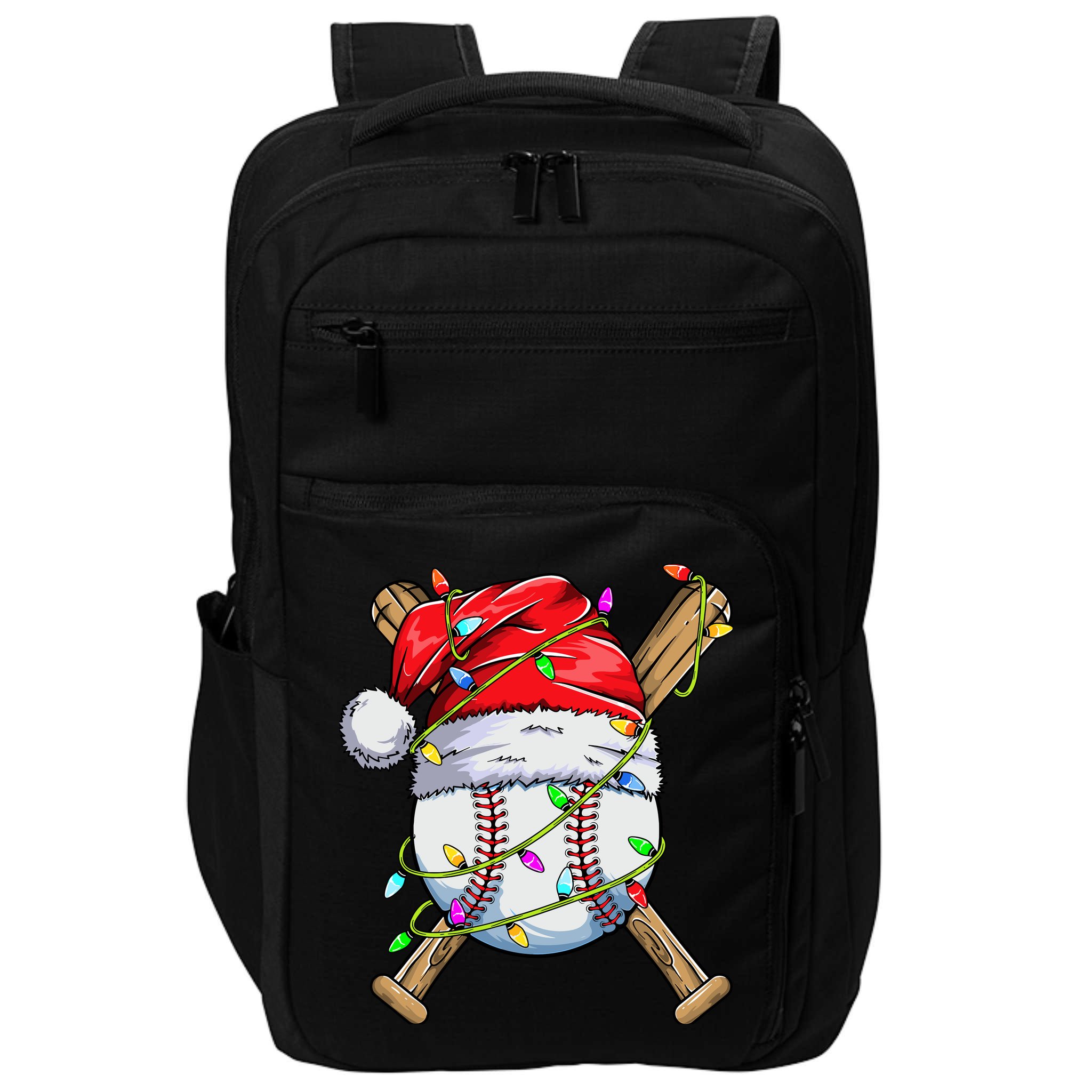 Santa Sports Design For Boy Christmas Baseball Player Impact Tech Backpack