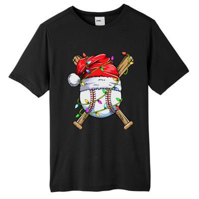 Santa Sports Design For Boy Christmas Baseball Player Tall Fusion ChromaSoft Performance T-Shirt