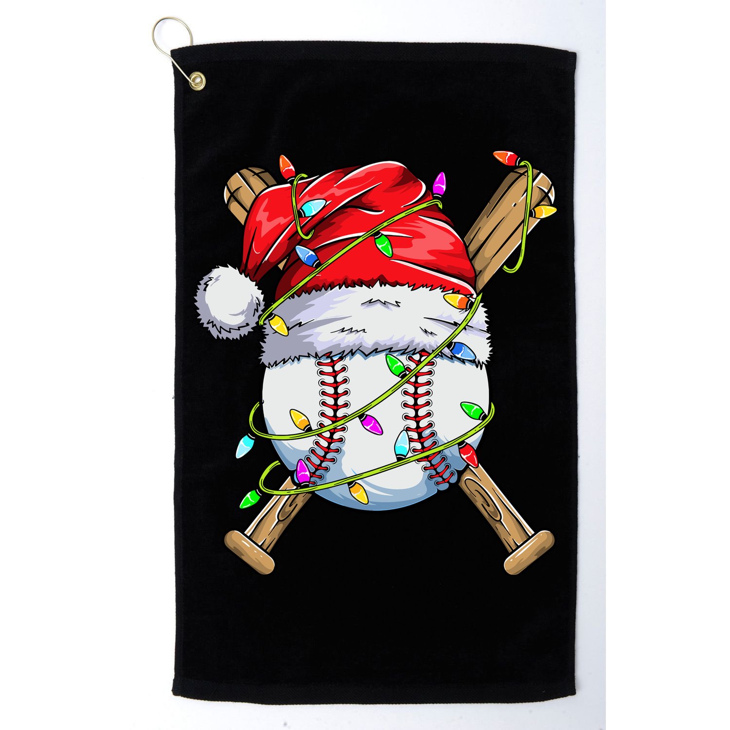 Santa Sports Design For Boy Christmas Baseball Player Golf Towel