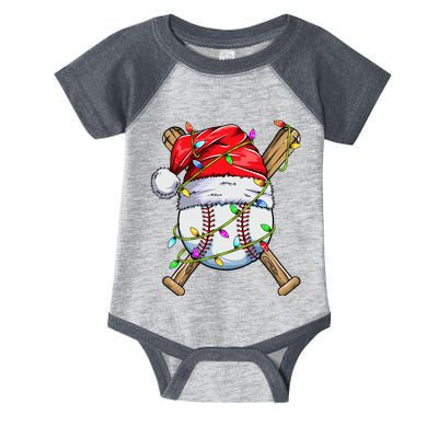 Santa Sports Design For Boy Christmas Baseball Player Infant Baby Jersey Bodysuit