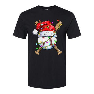 Santa Sports Design For Boy Christmas Baseball Player Softstyle CVC T-Shirt