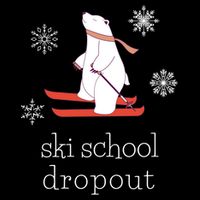 Ski School Dropout Skiing Polar Bear Funny Skier Drawstring Bag