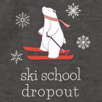 Ski School Dropout Skiing Polar Bear Funny Skier Vector Backpack