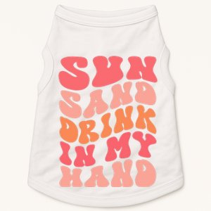 Sun Sand Drink In My Hand Ring On My Hand Bachelorette Party Doggie Tank