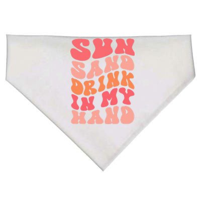 Sun Sand Drink In My Hand Ring On My Hand Bachelorette Party USA-Made Doggie Bandana