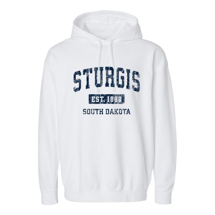 Sturgis South Dakota Sd Vintage Athletic Sports Design Garment-Dyed Fleece Hoodie