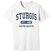 Sturgis South Dakota Sd Vintage Athletic Sports Design Premium T-Shirt