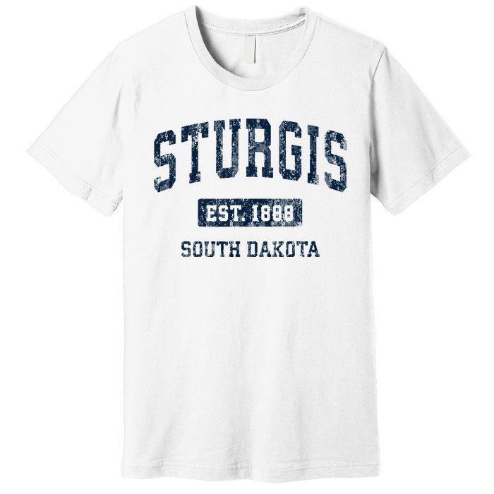 Sturgis South Dakota Sd Vintage Athletic Sports Design Premium T-Shirt