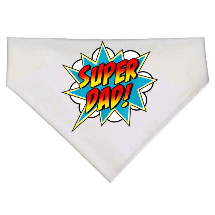 Superdad Super Dad Super Hero Superhero Fathers Day Vintage USA-Made Doggie Bandana