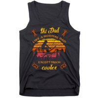 Sunset Skiing Dad Just Like Normal Dad Except Much Cooler Ski Skier Tank Top