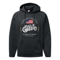 Sturgis South Dakota Bike Rally 2024 Trump Motorcycle Trike Performance Fleece Hoodie