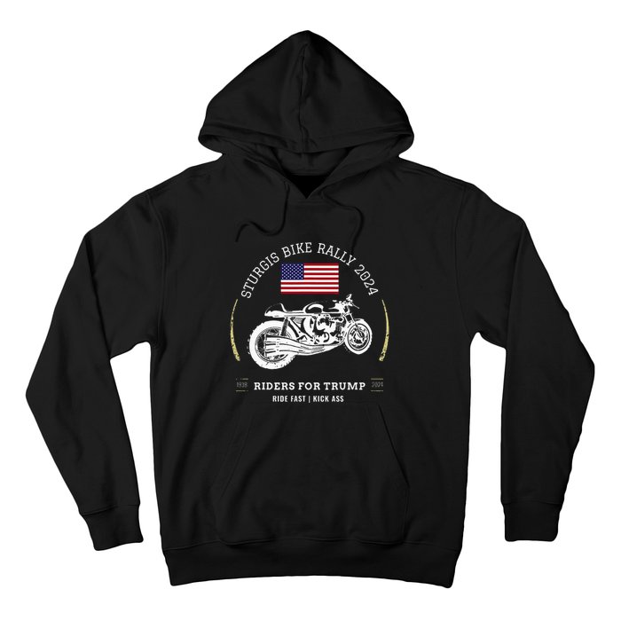 Sturgis South Dakota Bike Rally 2024 Trump Motorcycle Trike Hoodie