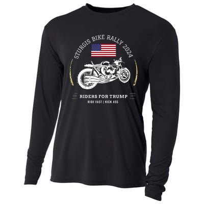 Sturgis South Dakota Bike Rally 2024 Trump Motorcycle Trike Cooling Performance Long Sleeve Crew