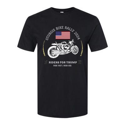 Sturgis South Dakota Bike Rally 2024 Trump Motorcycle Trike Softstyle CVC T-Shirt