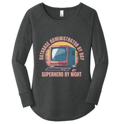 Sql Security Data Dbms Database Administrator Women's Perfect Tri Tunic Long Sleeve Shirt
