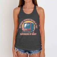 Sql Security Data Dbms Database Administrator Women's Knotted Racerback Tank