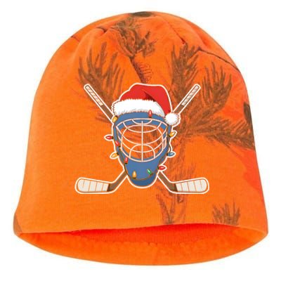 Santa Sports Design Christmas Hockey Player Gift Kati - Camo Knit Beanie