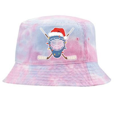 Santa Sports Design Christmas Hockey Player Gift Tie-Dyed Bucket Hat