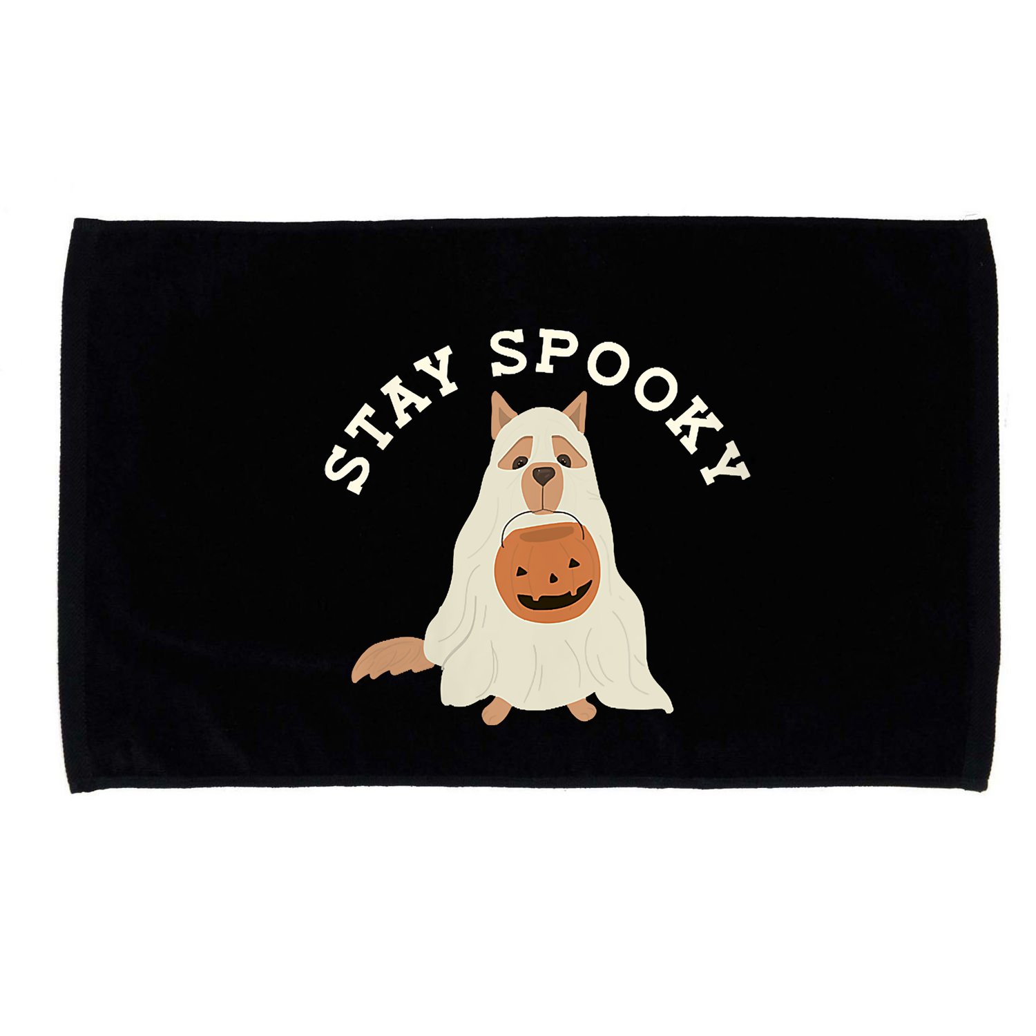 Stay Spooky Dog With Pumpkin Horror Lover Gifts Microfiber Hand Towel