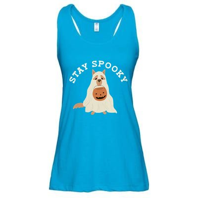 Stay Spooky Dog With Pumpkin Horror Lover Gifts Ladies Essential Flowy Tank