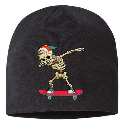 Skeleton Skateboard Dabbing Skate Skeleton TShirt Sustainable Beanie