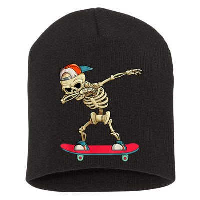 Skeleton Skateboard Dabbing Skate Skeleton TShirt Short Acrylic Beanie