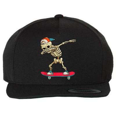 Skeleton Skateboard Dabbing Skate Skeleton TShirt Wool Snapback Cap