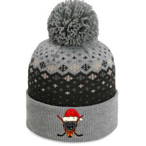 Santa Sports Design Christmas Hockey Player Great Gift The Baniff Cuffed Pom Beanie