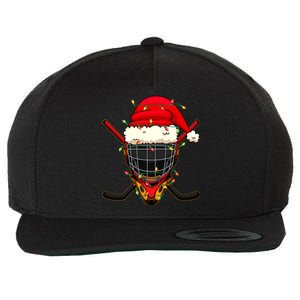 Santa Sports Design Christmas Hockey Player Great Gift Wool Snapback Cap