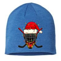 Santa Sports Design Christmas Hockey Player Great Gift Sustainable Beanie