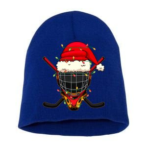 Santa Sports Design Christmas Hockey Player Great Gift Short Acrylic Beanie