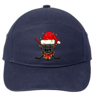 Santa Sports Design Christmas Hockey Player Great Gift 7-Panel Snapback Hat