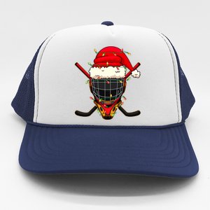 Santa Sports Design Christmas Hockey Player Great Gift Trucker Hat