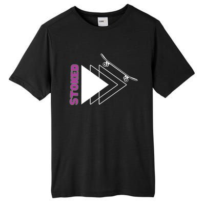 Stoke Skateboard Design Rip It Up Get Stoked Tall Fusion ChromaSoft Performance T-Shirt