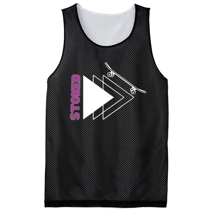 Stoke Skateboard Design Rip It Up Get Stoked Mesh Reversible Basketball Jersey Tank