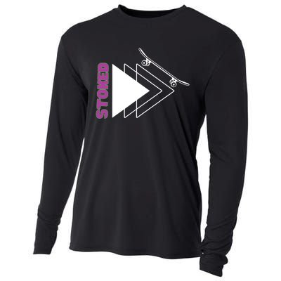 Stoke Skateboard Design Rip It Up Get Stoked Cooling Performance Long Sleeve Crew