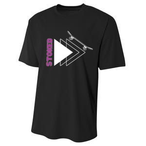 Stoke Skateboard Design Rip It Up Get Stoked Performance Sprint T-Shirt